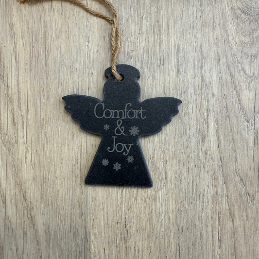 Comfort & Joy - Slate Christmas Hanger