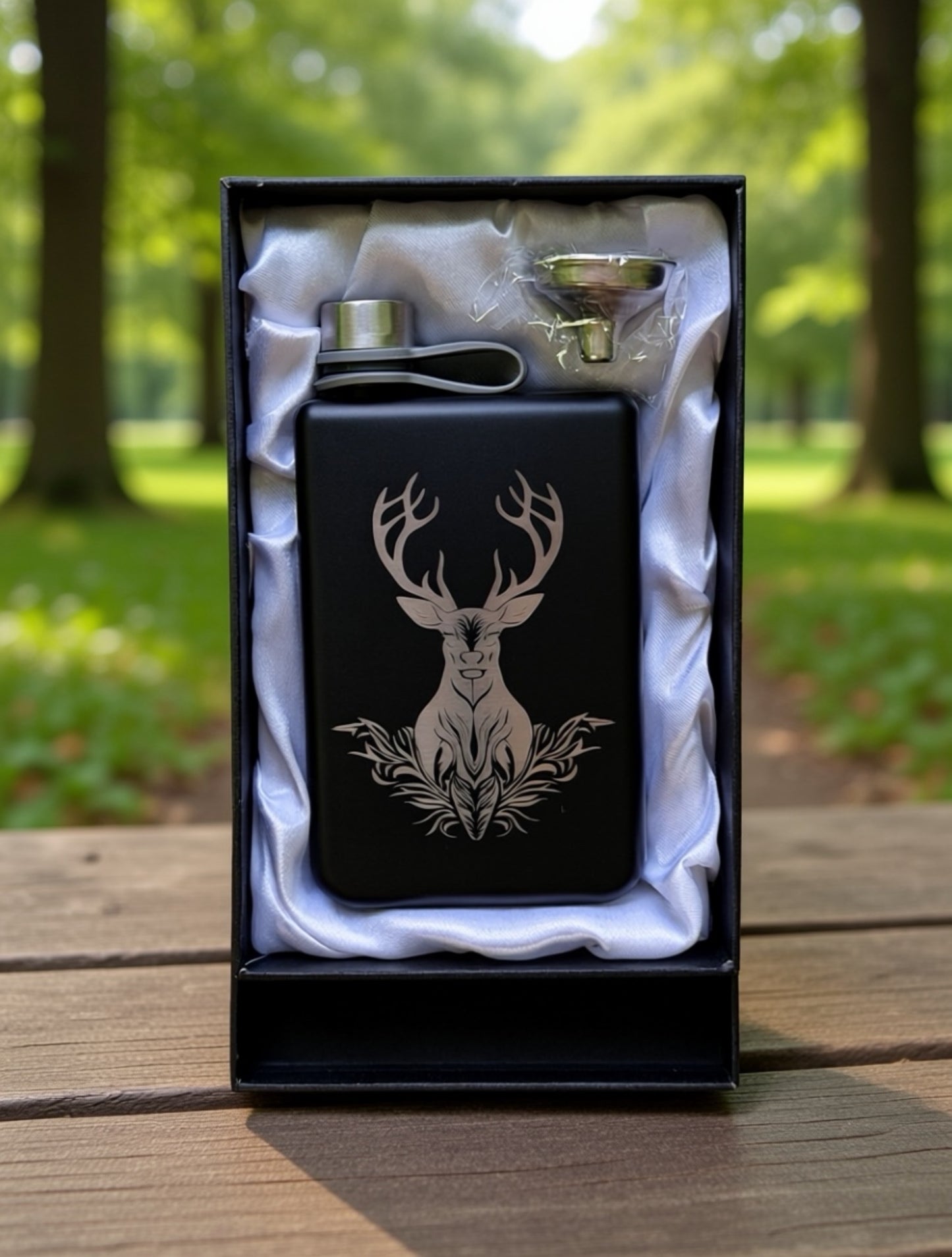 Trekking Hip Flask Gift Sets | Various Designs | Black