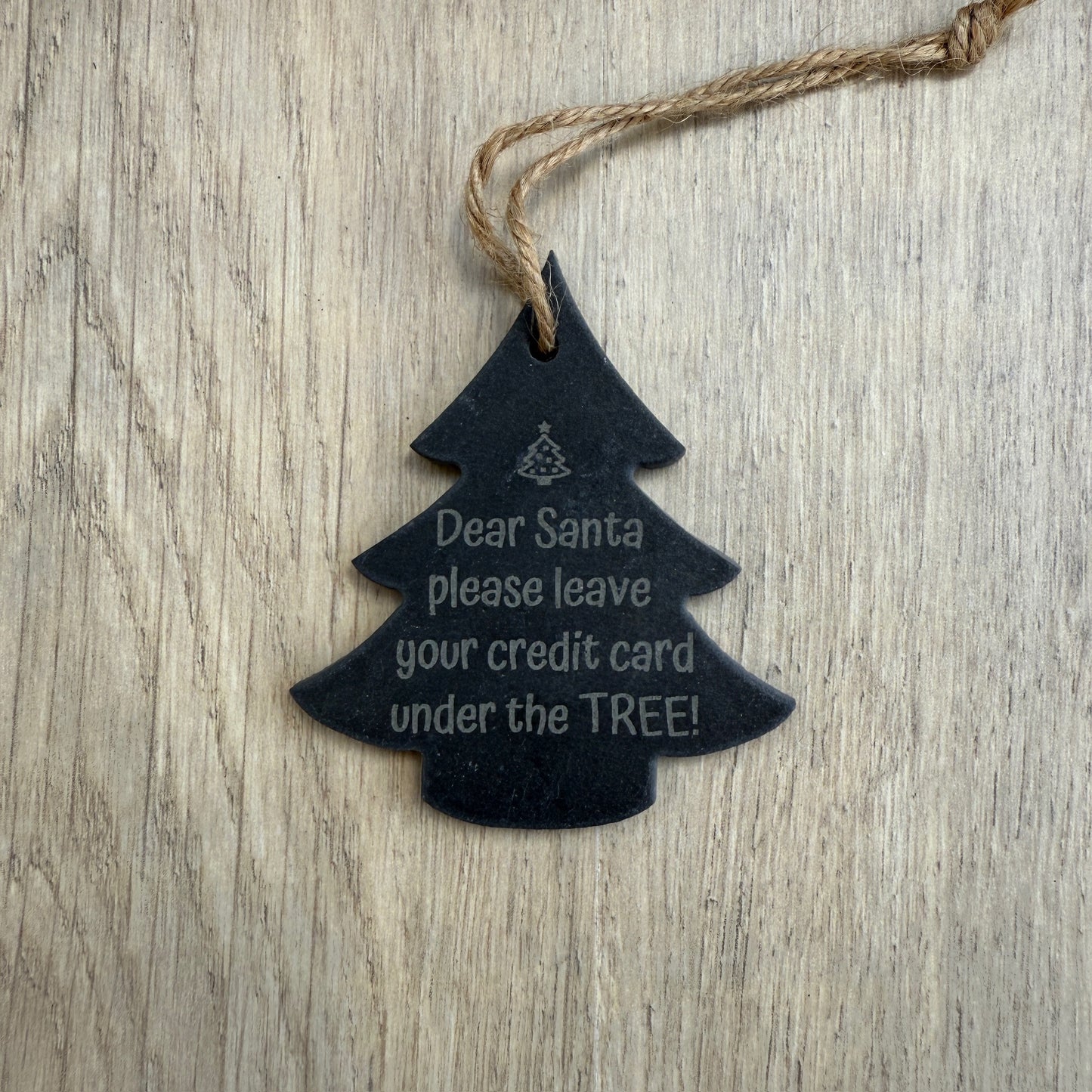 Dear Santa - Slate Christmas Hanger