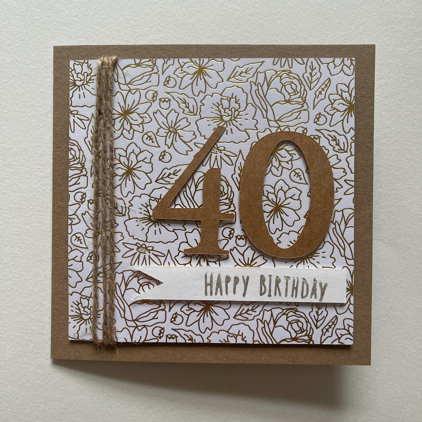 Handcrafted - Elegant Milestone Birthday Cards - 40, 50, 60 70 or 80