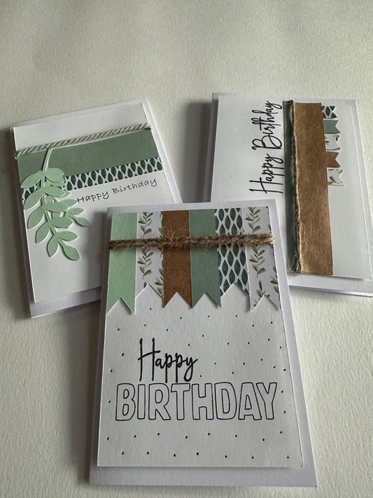 Handcrafted - Botanical Inspired Birthday Cards