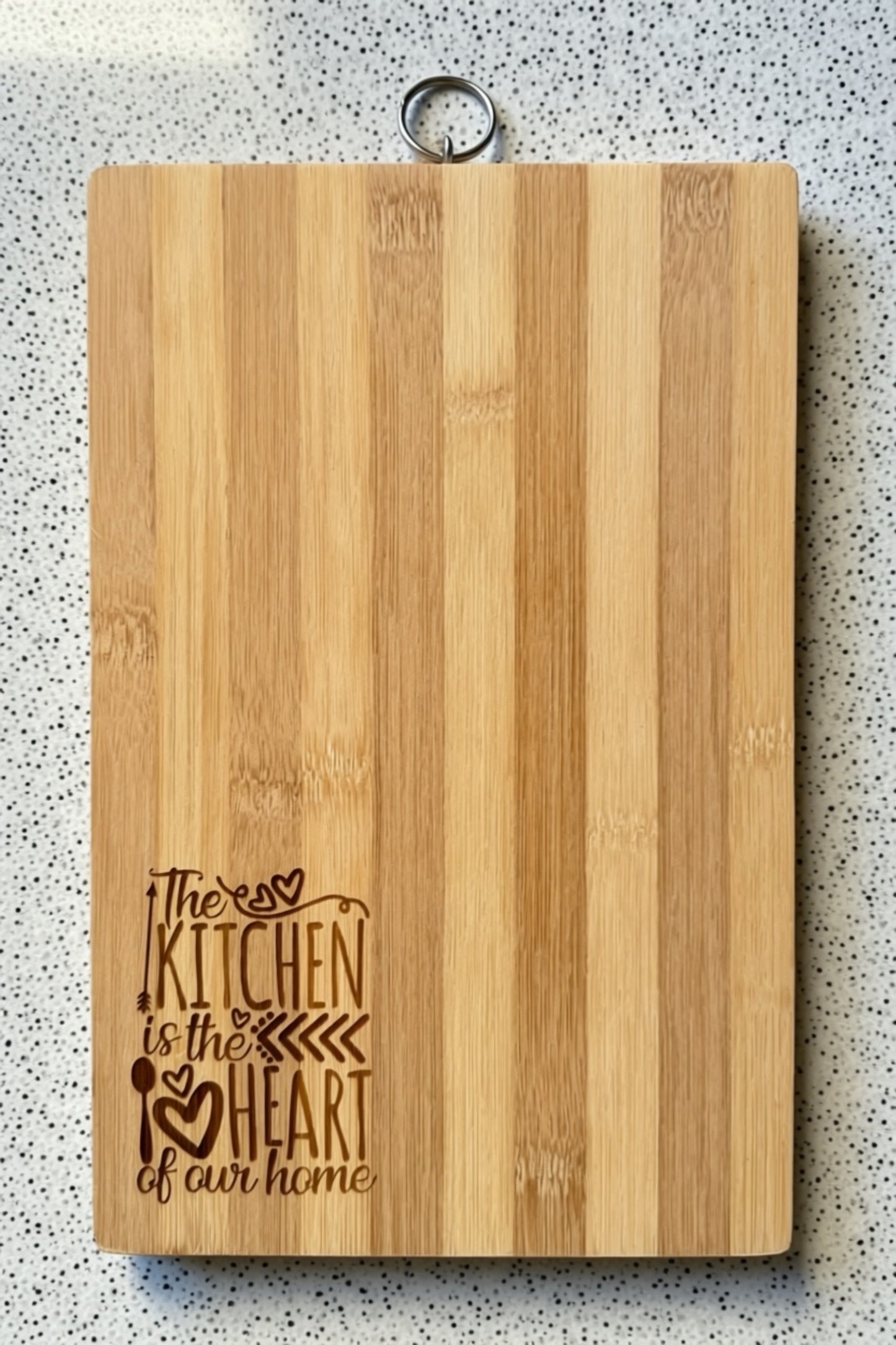 Bamboo Hanging Chopping Board – “The Kitchen is the Heart of Our Home”