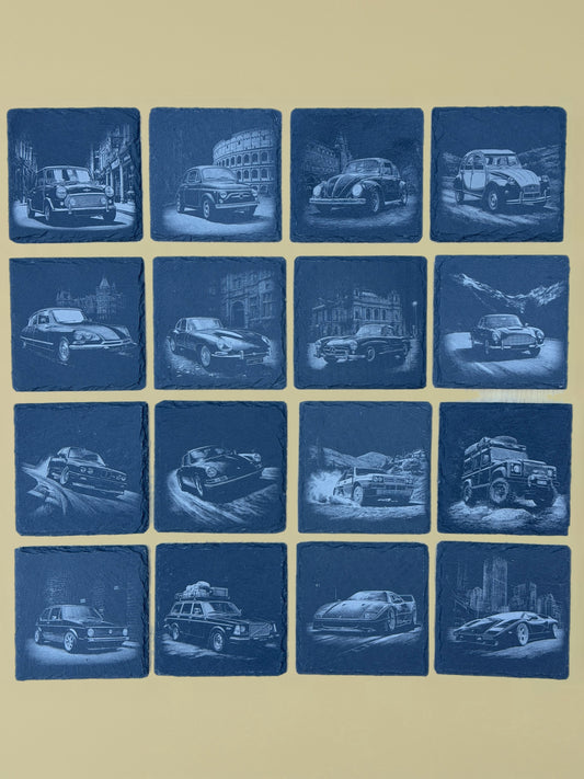 Classic Car - Slate Coasters - Set of 4