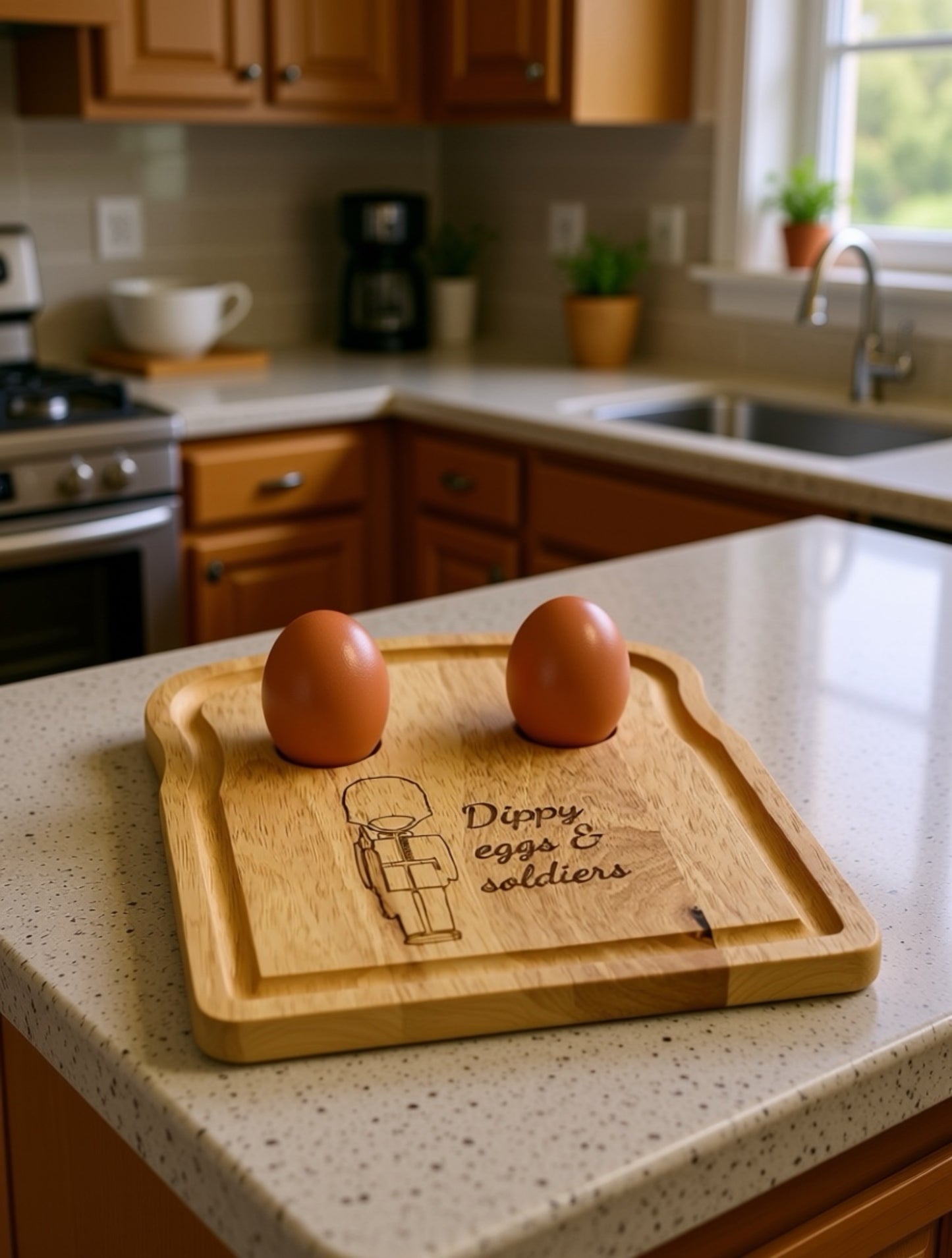 Dippy Eggs & Soldiers – Wooden Egg Board