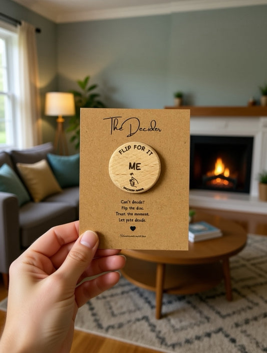 The Decider Flip Token – Decision Maker Token – Funny Gift – Pocket Choice Token – “Flip For It”