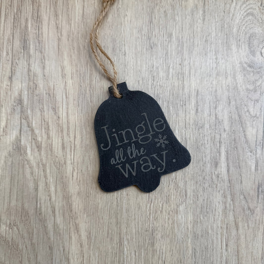 Jingle All The Way - Slate Christmas Hanger