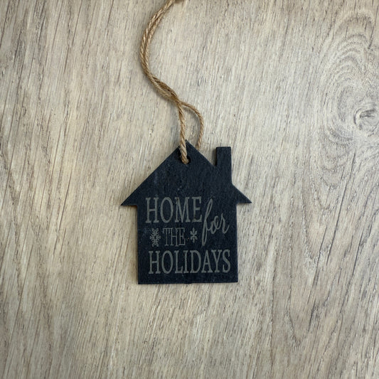 Home For The Holidays - Slate Christmas Hanger