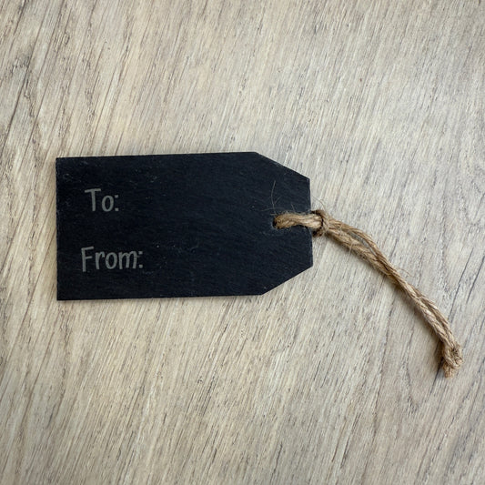To: & From: Gift Tag - Slate Christmas Hanger