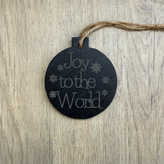 Joy To The World - Slate Christmas Hanger