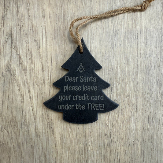 Dear Santa - Slate Christmas Hanger
